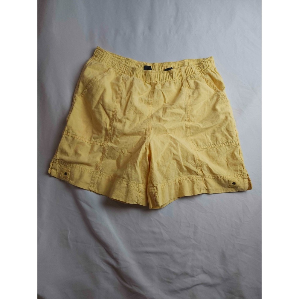Erika Cargo Shorts Womens PM Yellow Coastal‎ Grandma Cabincore Hygge Timeless
